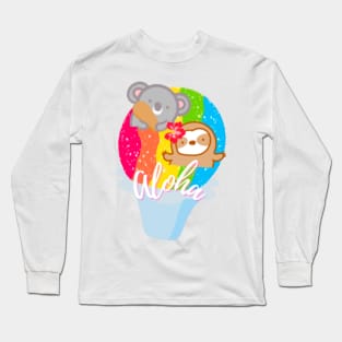 Cute Aloha Rainbow Shave Ice Long Sleeve T-Shirt